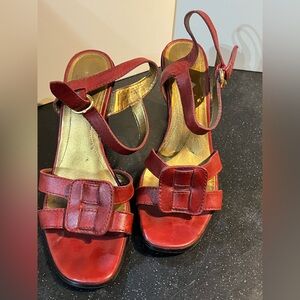 Joan & David Red Strappy Sandals